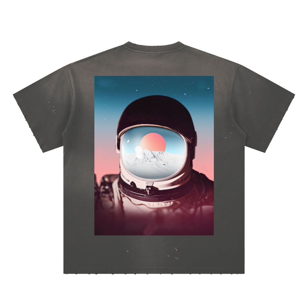 Hand-Frayed Sunfade Paint Splatter T-Shirt