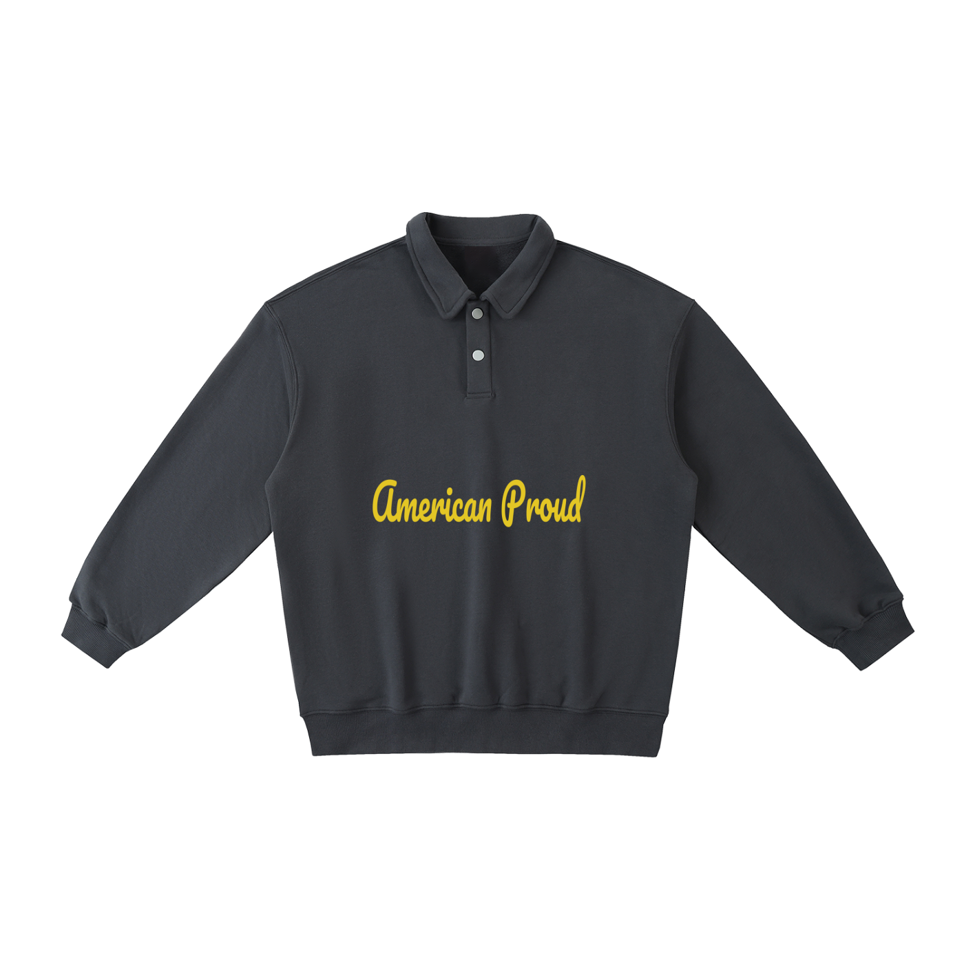American Proud Polo-Collar Sweatshirt