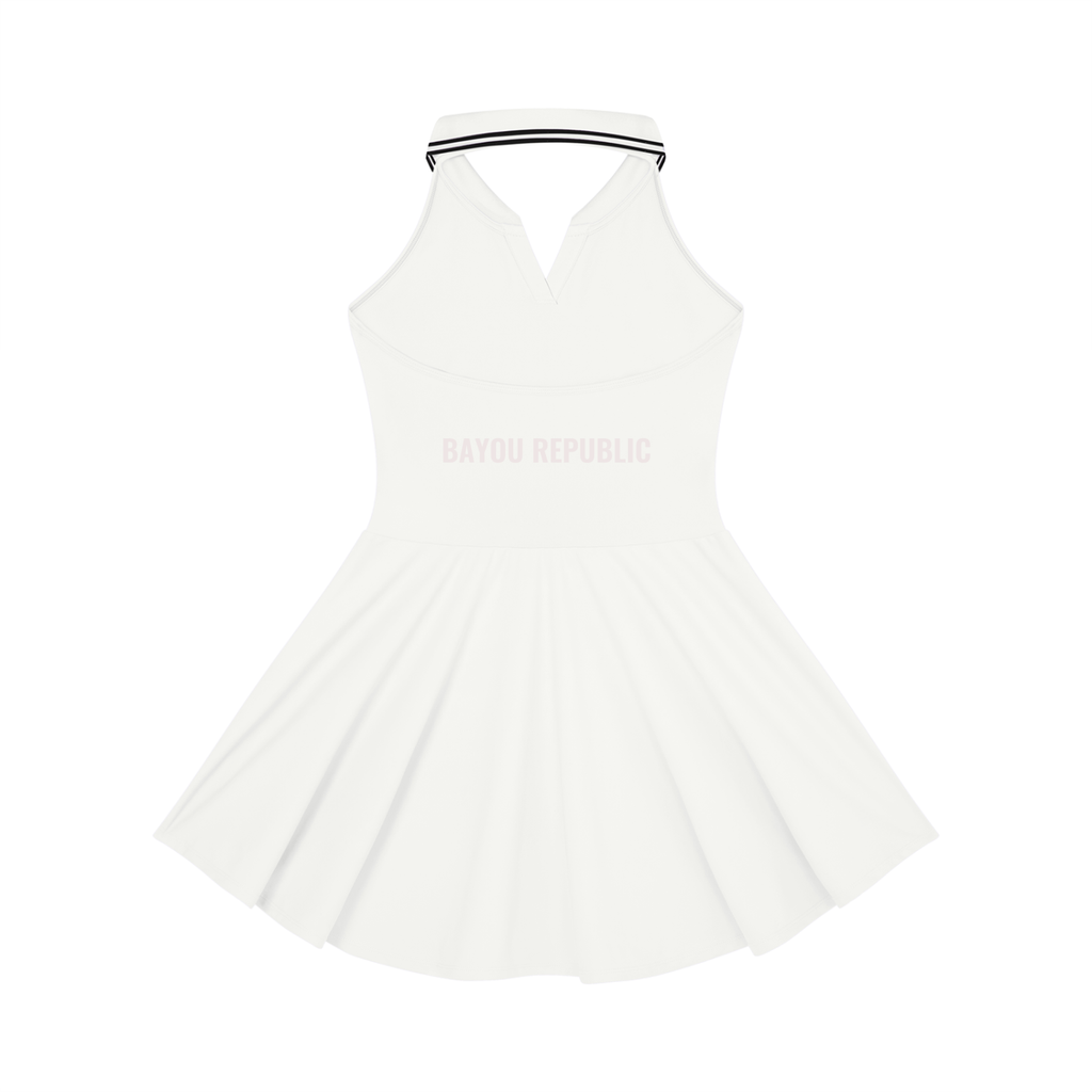 Women's Collared Halter A-Line Tennis Dress