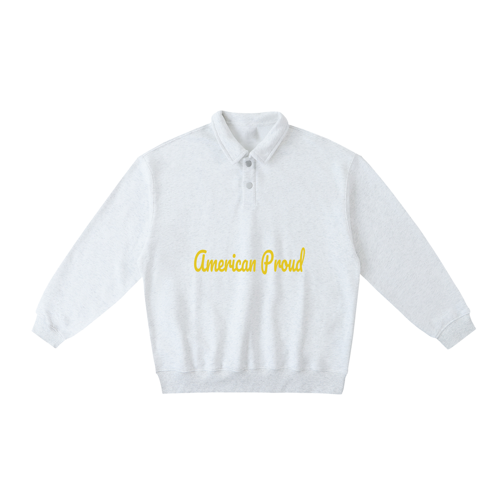 American Proud Polo-Collar Sweatshirt