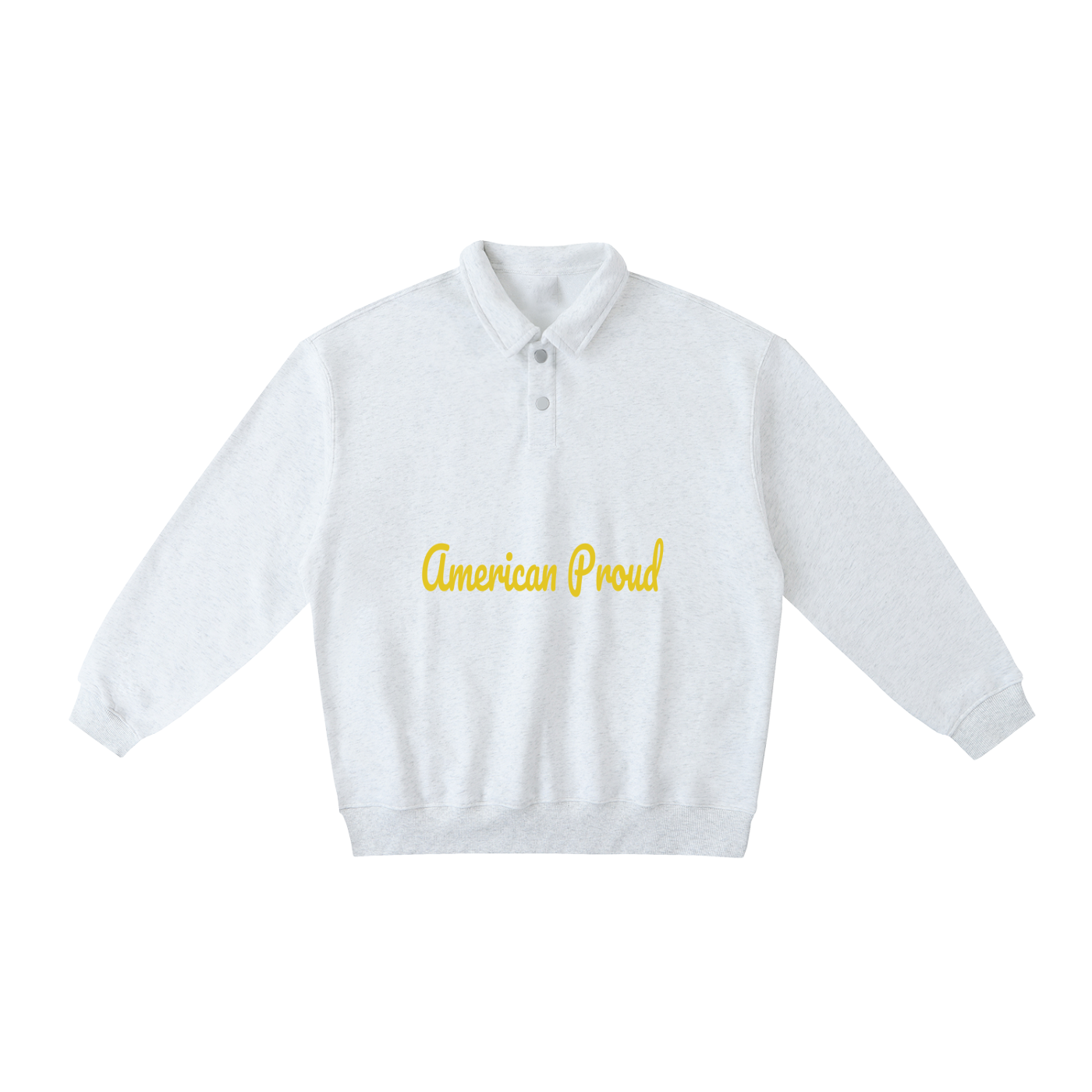 American Proud Polo-Collar Sweatshirt