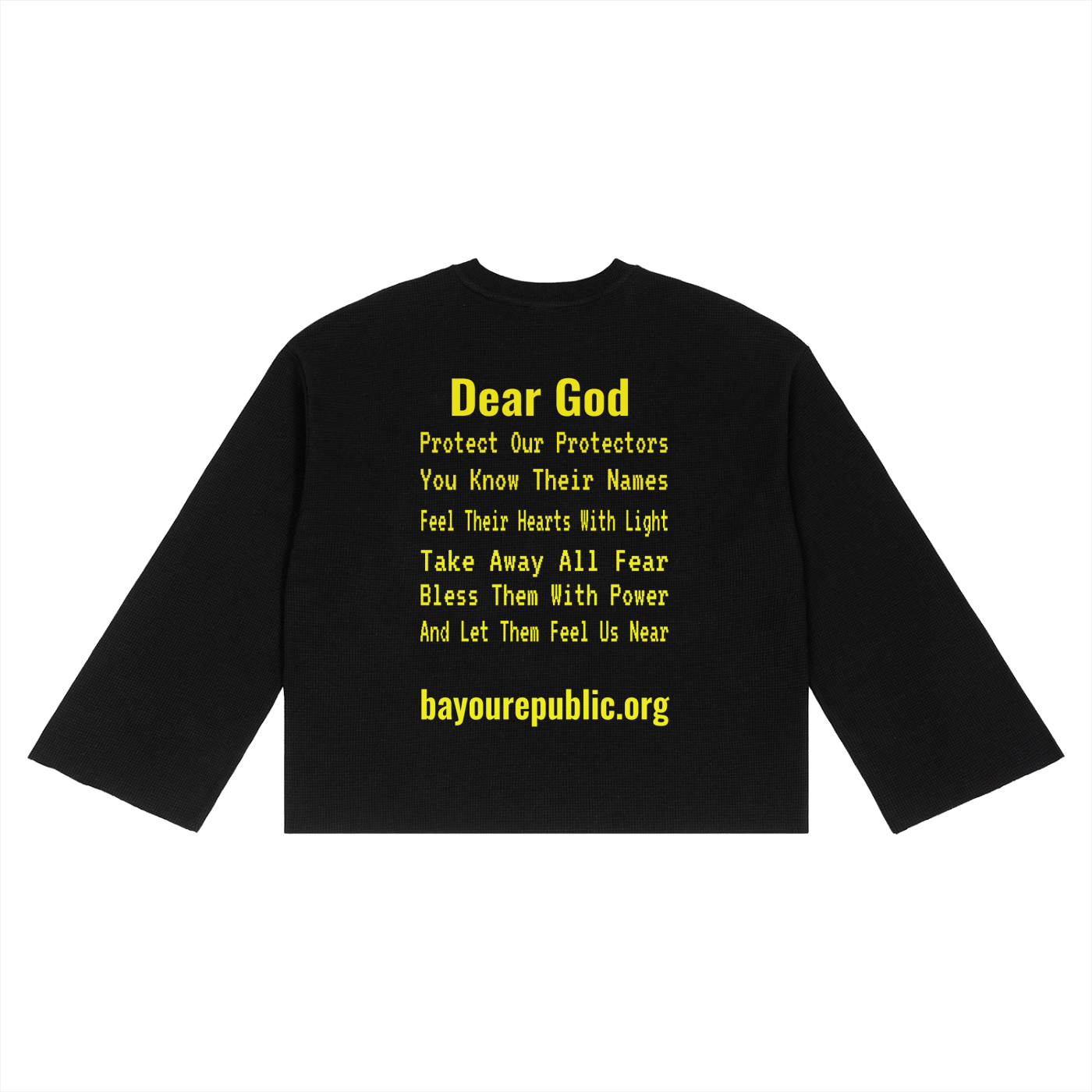 Military Prayer Unisex Waffle Raw Edge T-Shirt