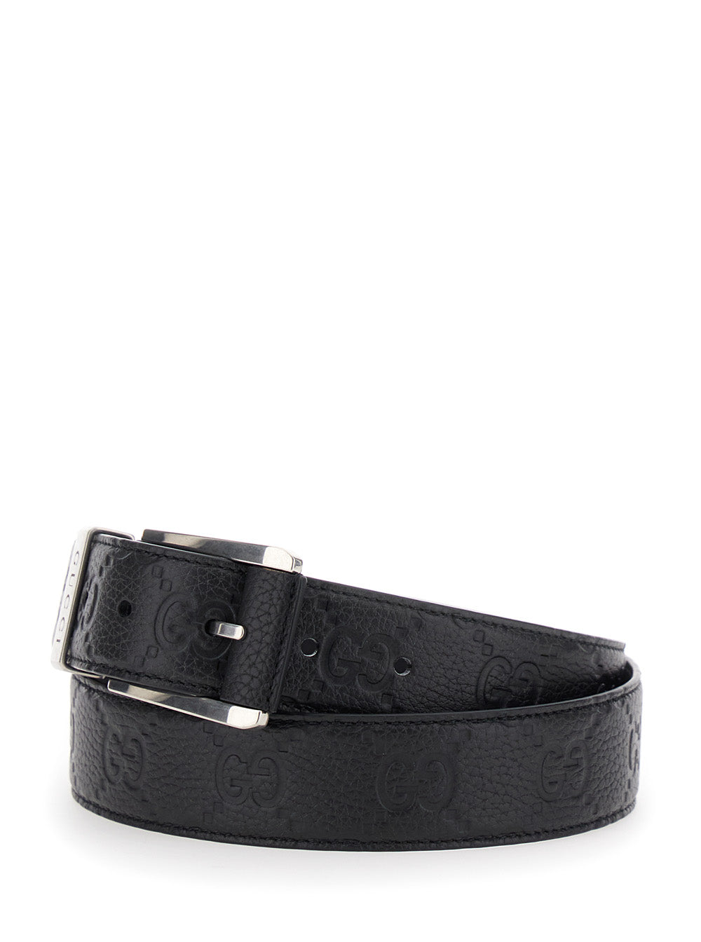 Gucci Men Black Belt Leather