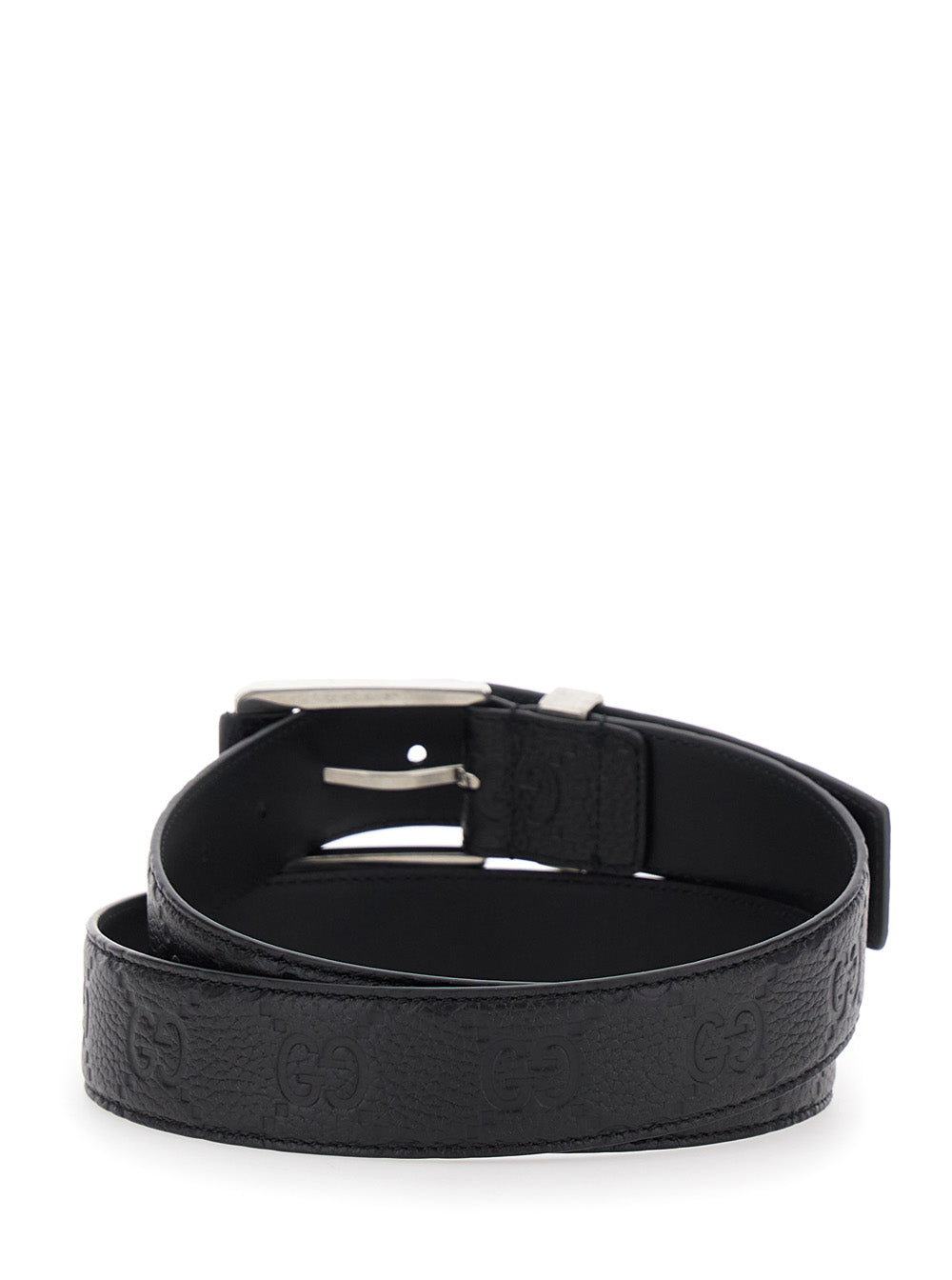 Gucci Men Black Belt Leather