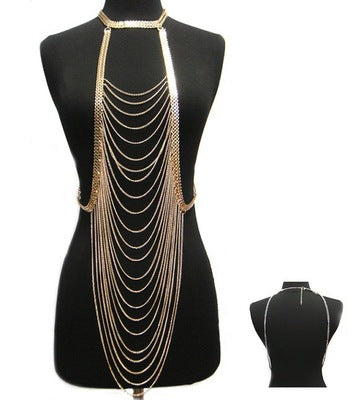 Body chain jewelry necklace