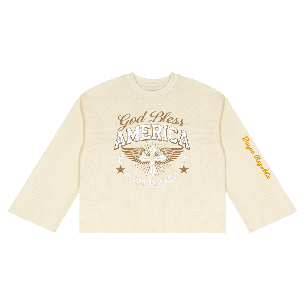 Unisex Waffle Raw Edge T-Shirt