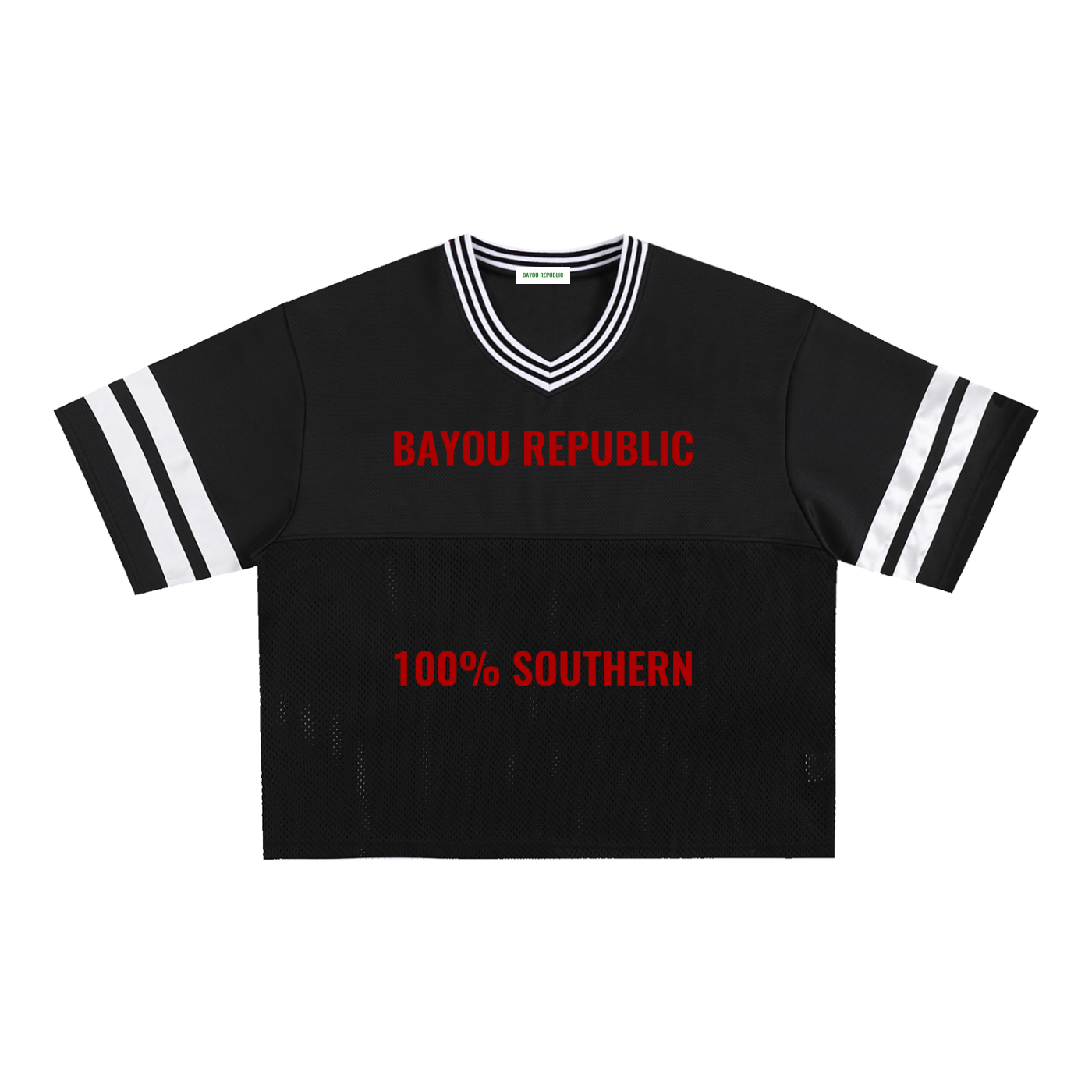 Taped Mesh Boxy T-Shirt