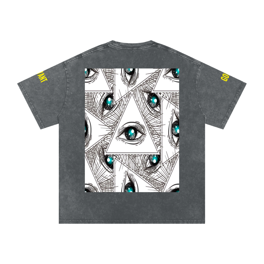 Snow Washed Oversized Cotton T-Shirt