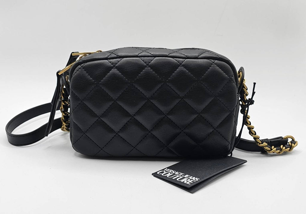 Versace Couture Black Quilted Cross Body Bag