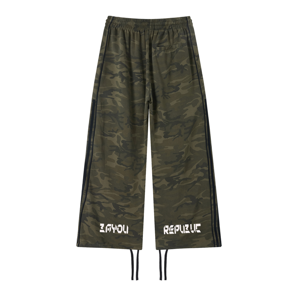 Unisex Camo Wide Leg Sweatpants