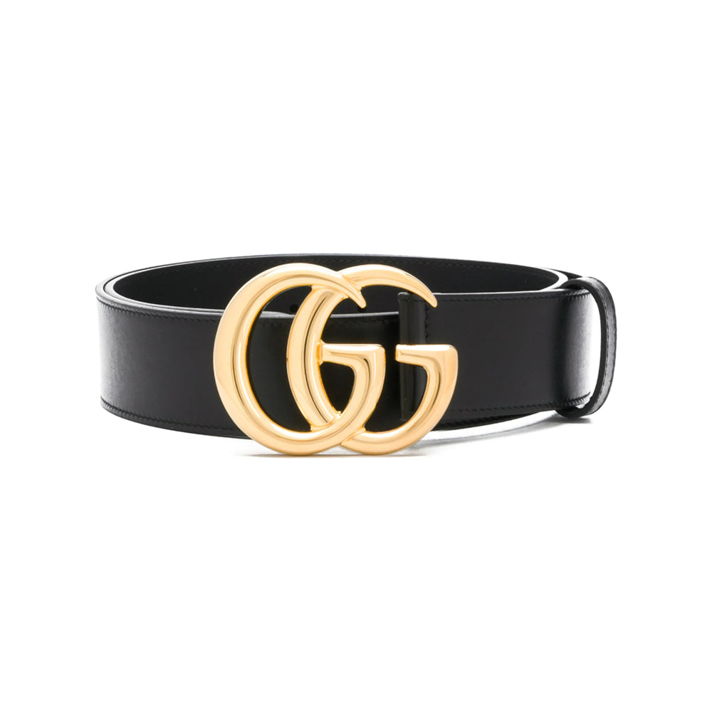 Gucci Black Belts Women w/ Gold Buckle