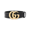 Gucci Black Belts Women w/ Gold Buckle
