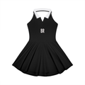 Women's Collared Halter A-Line Tennis Dress