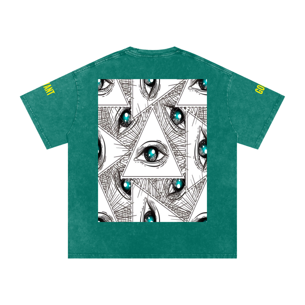 Snow Washed Oversized Cotton T-Shirt