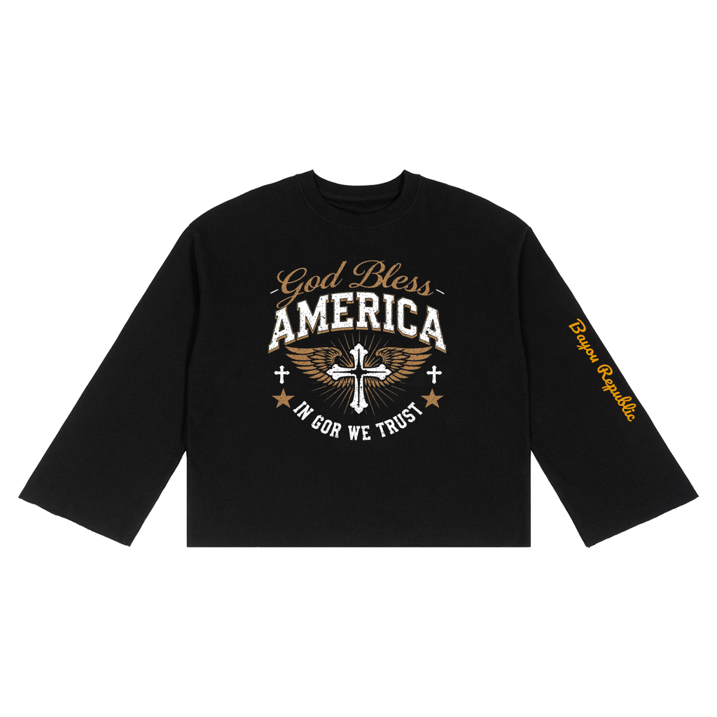 Unisex Waffle Raw Edge T-Shirt