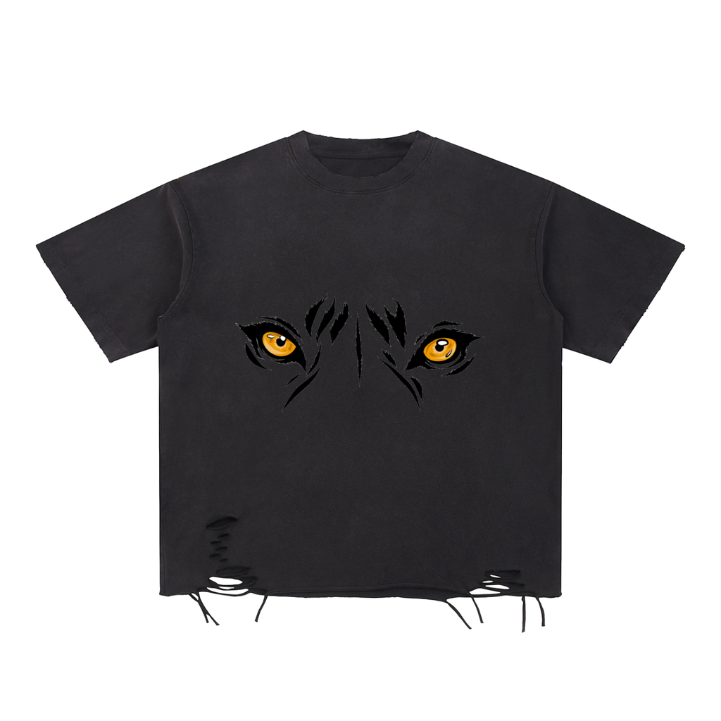 Snow Washed Raw-Hem T-Shirt