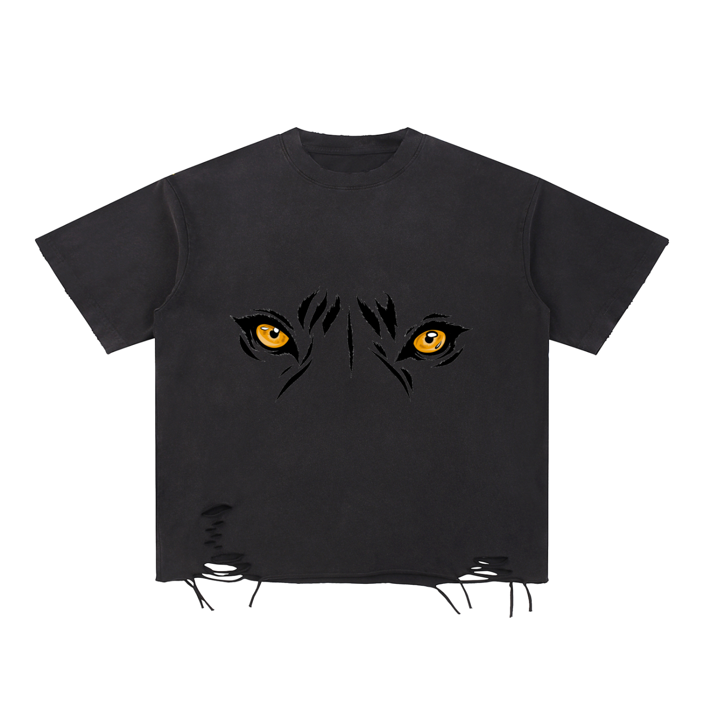 Snow Washed Raw-Hem T-Shirt