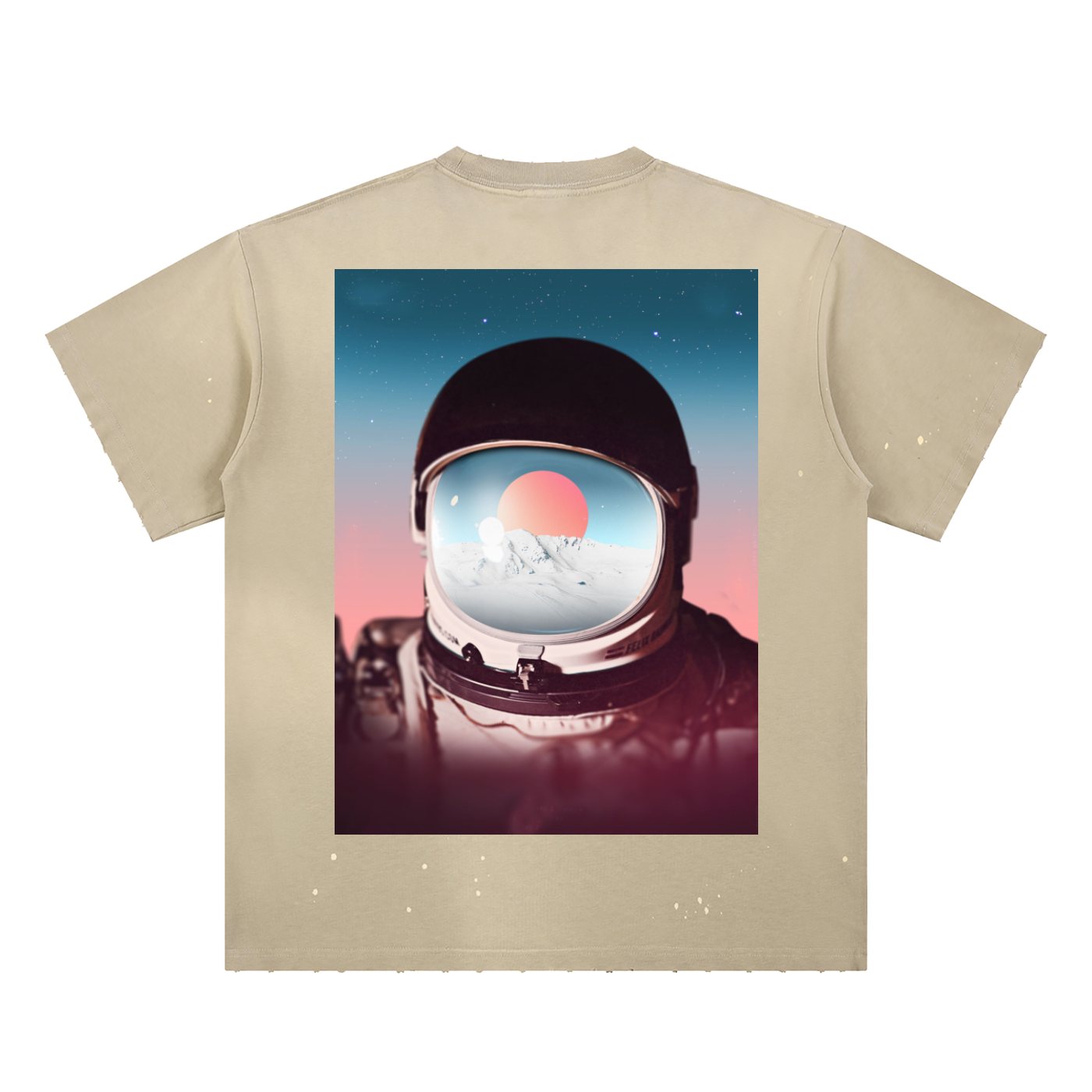 Hand-Frayed Sunfade Paint Splatter T-Shirt