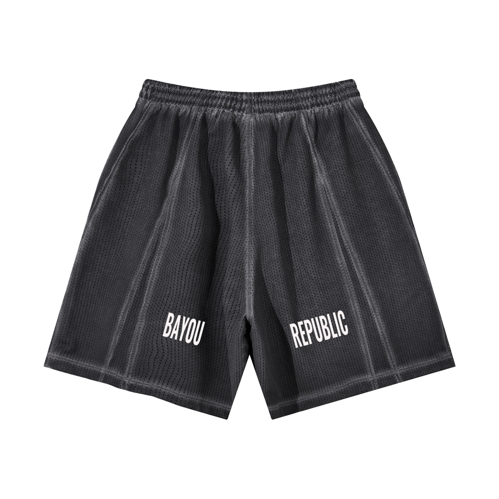Unisex Vintage Wash Mesh Shorts