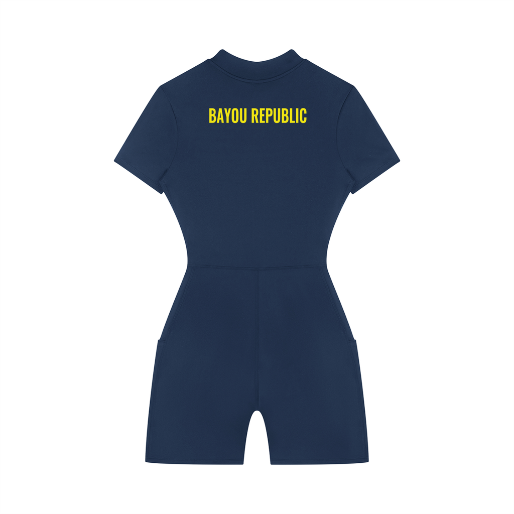 Women's Quarter-Zip Short Sleeve Romper