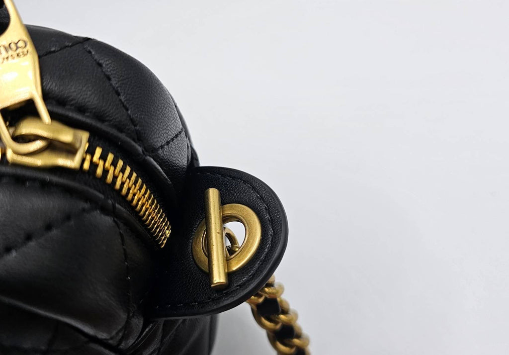 Versace Couture Black Quilted Cross Body Bag