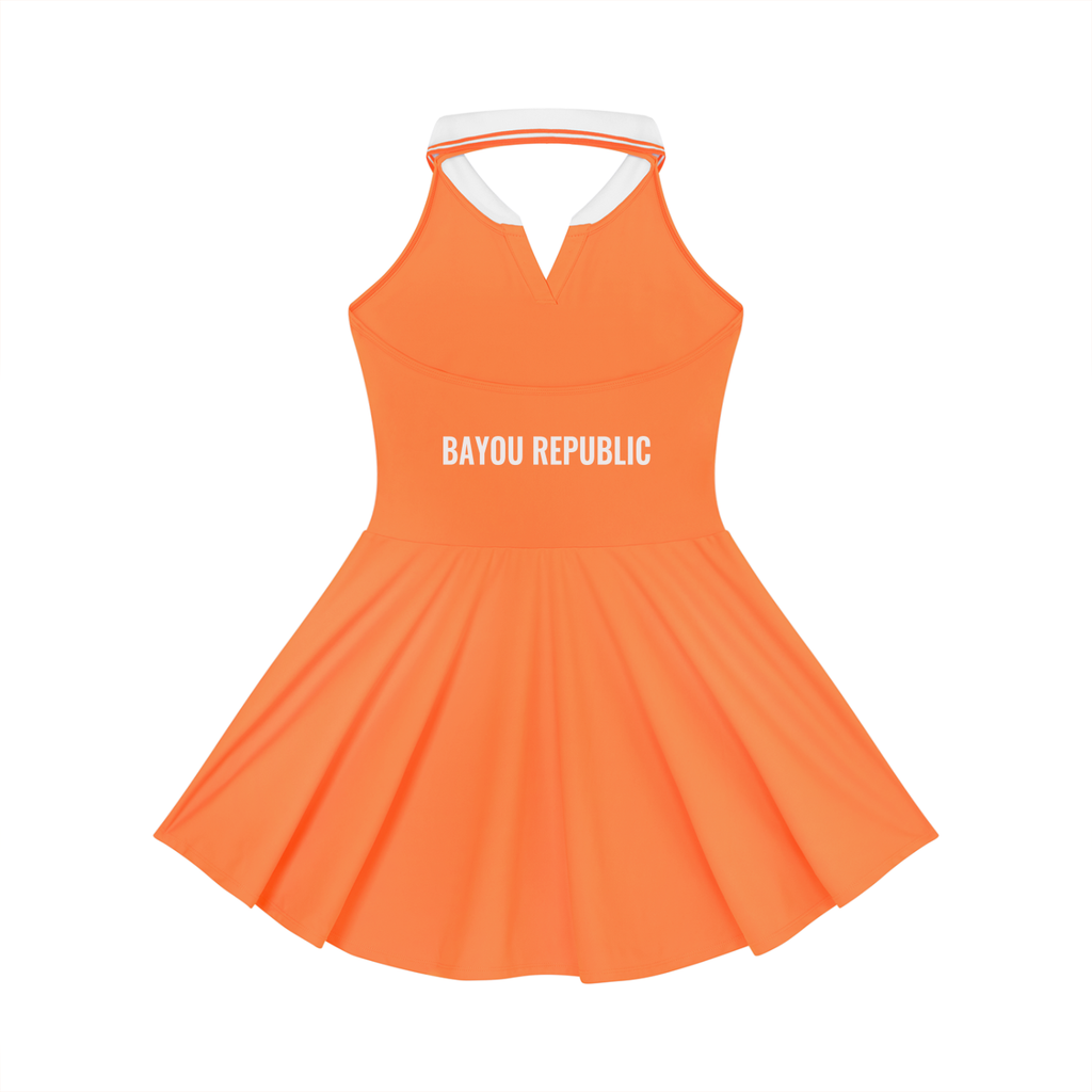 Women's Collared Halter A-Line Tennis Dress