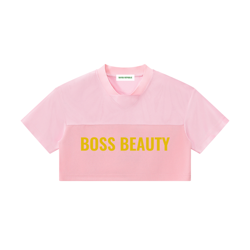 Women’s Cropped Paneled V-Neck Jersey