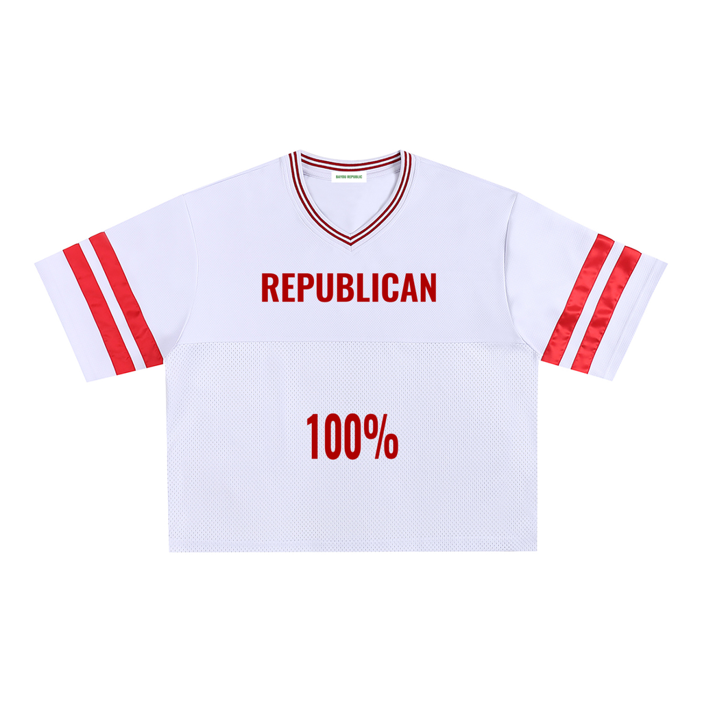 Taped Mesh Boxy T-Shirt