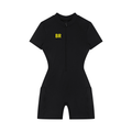 Women's Quarter-Zip Short Sleeve Romper