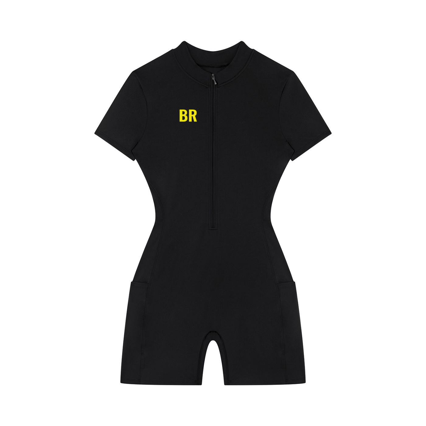 Women's Quarter-Zip Short Sleeve Romper