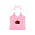 Women's Love Hard Halter Crop Tank Top