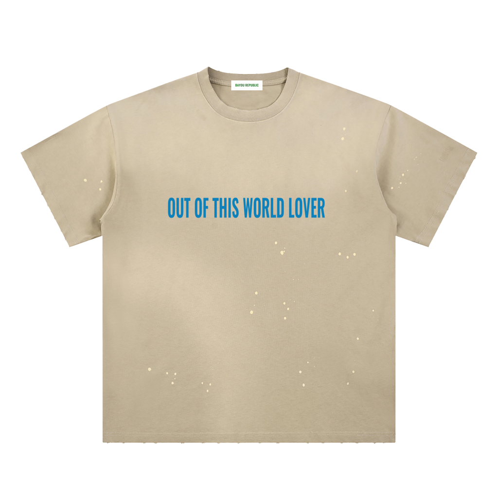 Hand-Frayed Sunfade Paint Splatter T-Shirt