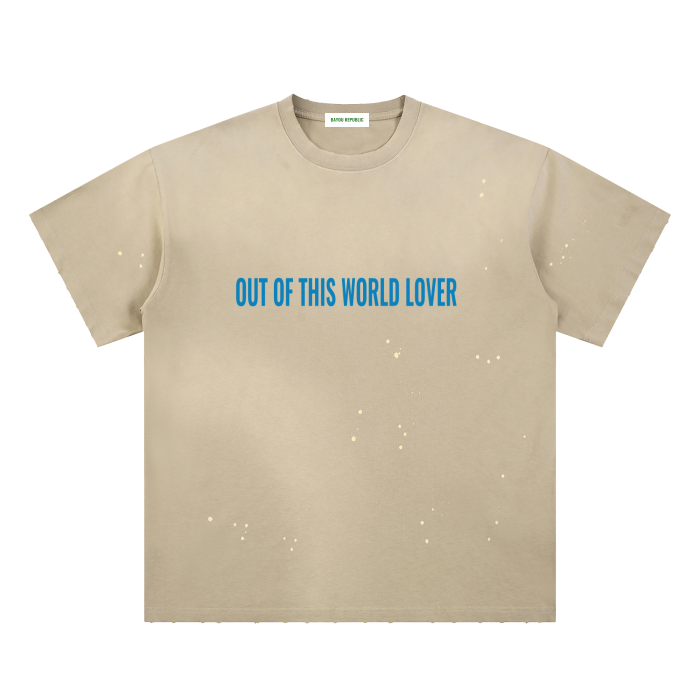 Hand-Frayed Sunfade Paint Splatter T-Shirt