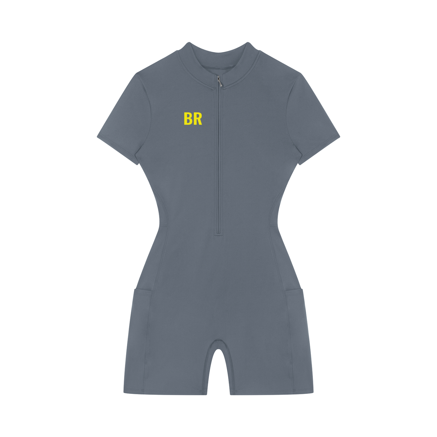 Women's Quarter-Zip Short Sleeve Romper
