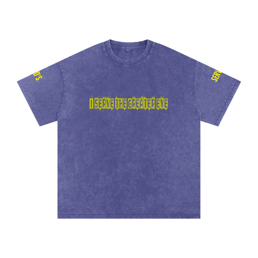 Snow Washed Oversized Cotton T-Shirt