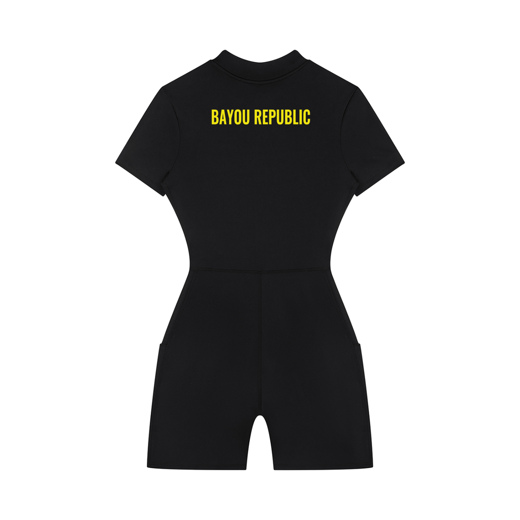 Women's Quarter-Zip Short Sleeve Romper