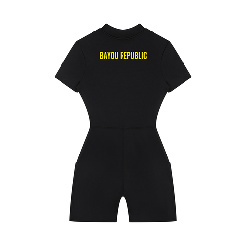 Bayou Republic Quarter-Zip Short Sleeve Romper