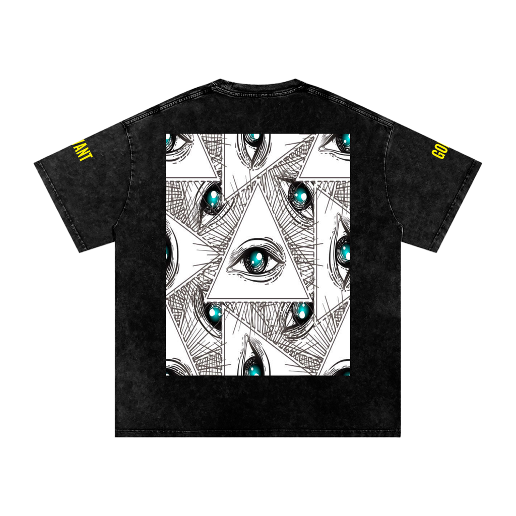 Snow Washed Oversized Cotton T-Shirt