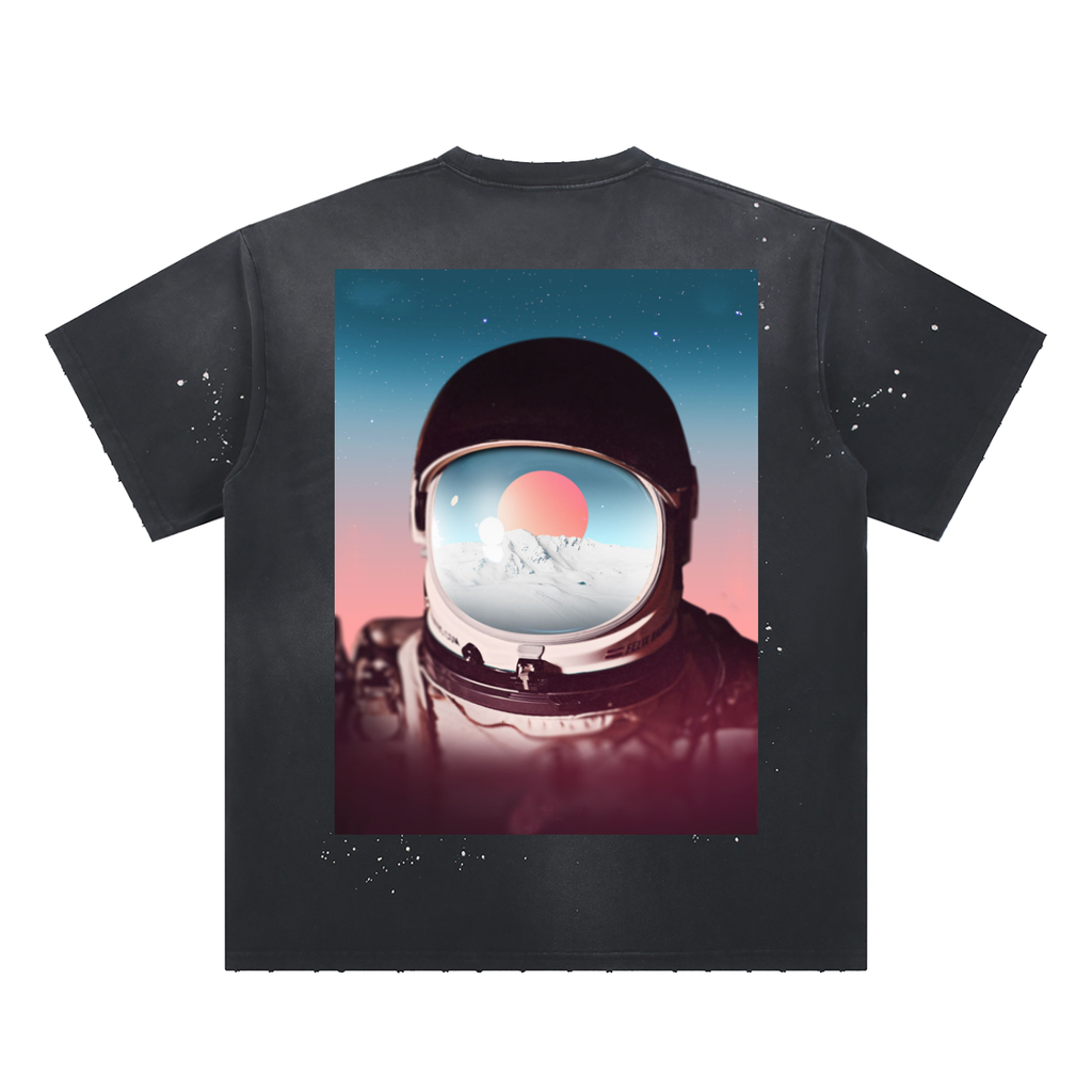 Hand-Frayed Sunfade Paint Splatter T-Shirt