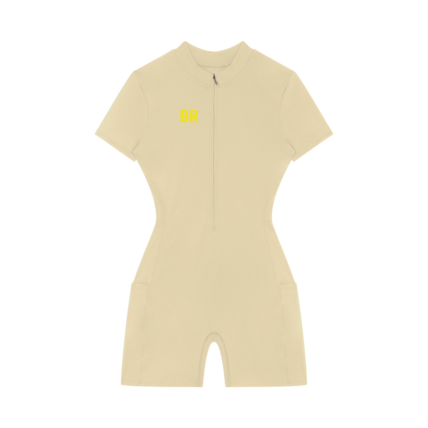 Women's Quarter-Zip Short Sleeve Romper