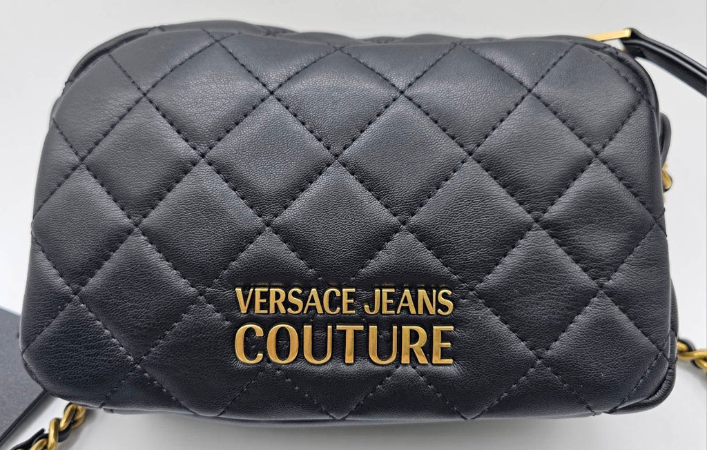 Versace Couture Black Quilted Cross Body Bag