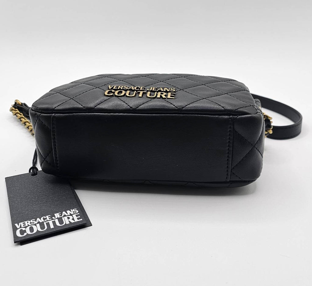 Versace Couture Black Quilted Cross Body Bag