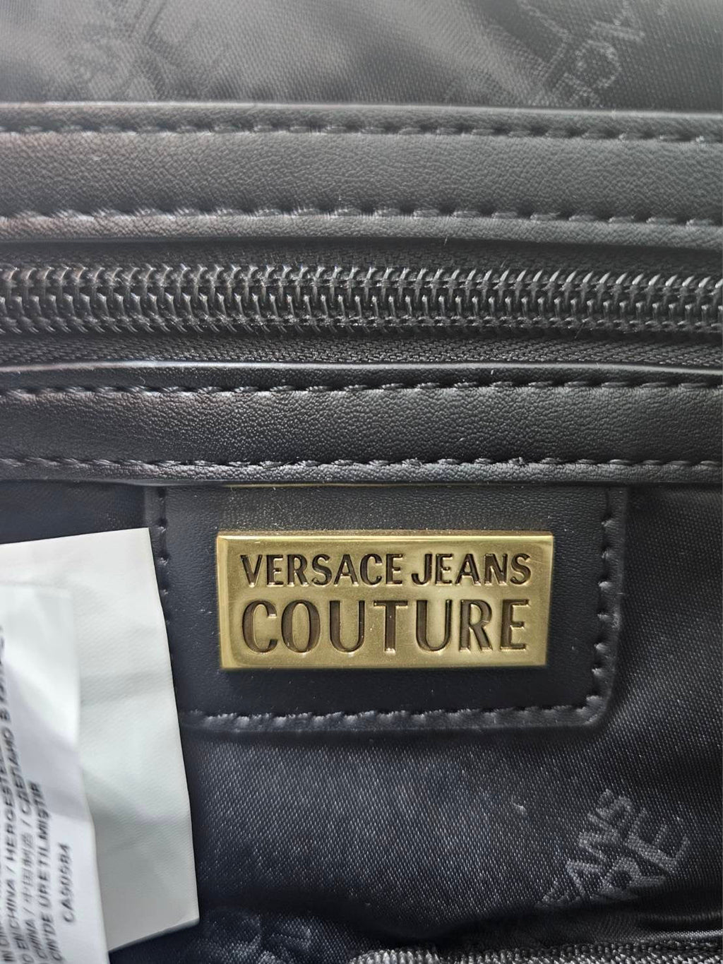Versace Couture Black Quilted Cross Body Bag