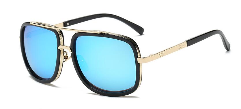 Gold Metal Frame Woman and Man Unisex Sunglasses