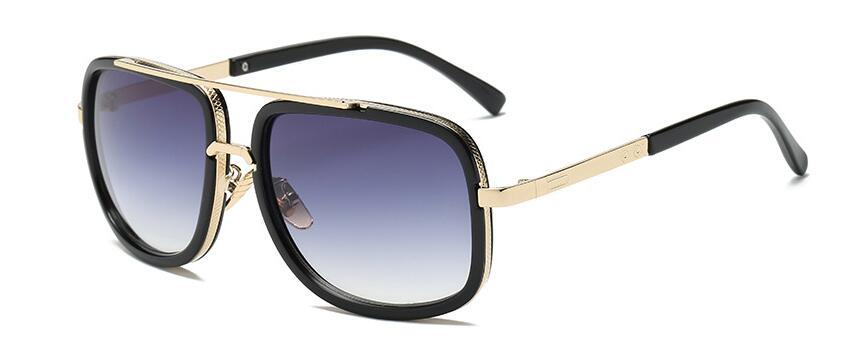 Gold Metal Frame Woman and Man Unisex Sunglasses