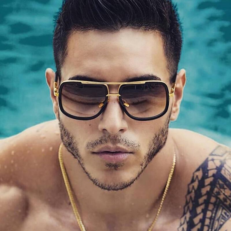 Gold Metal Frame Woman and Man Unisex Sunglasses