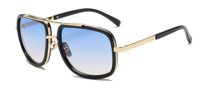 Gold Metal Frame Woman and Man Unisex Sunglasses