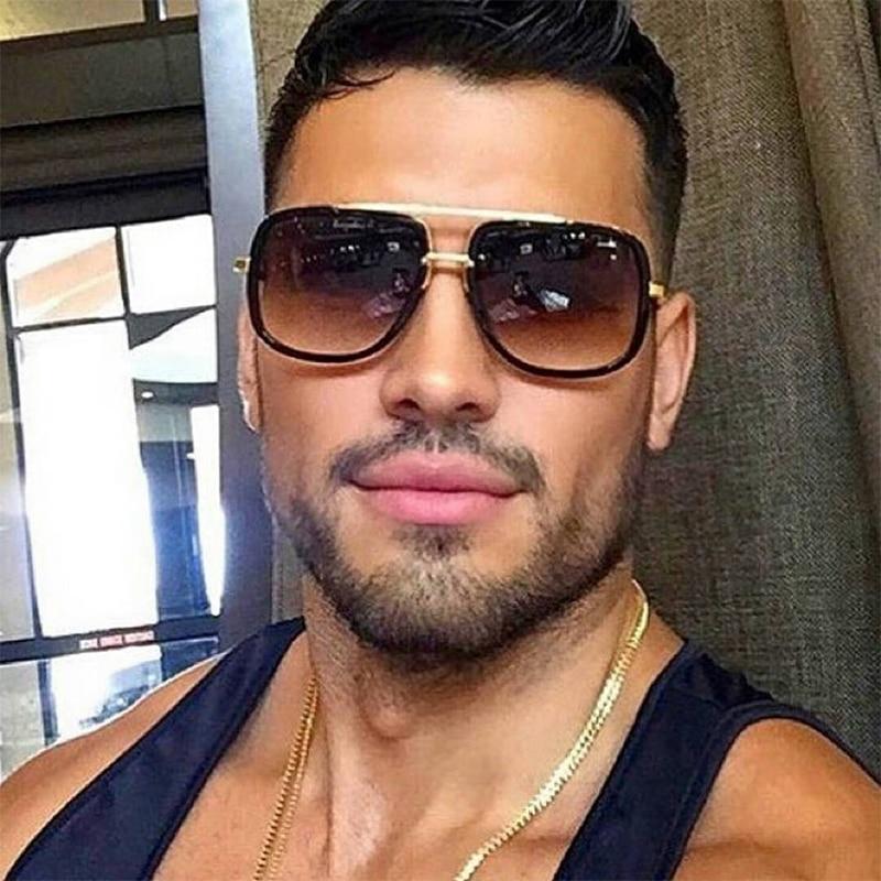 Gold Metal Frame Woman and Man Unisex Sunglasses