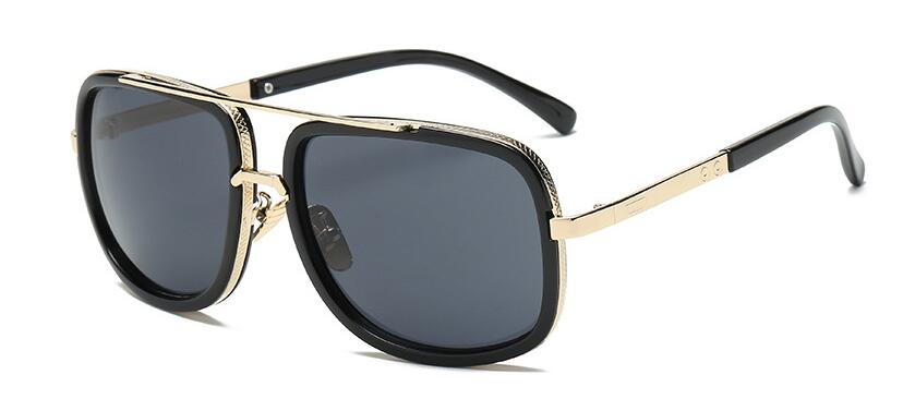 Gold Metal Frame Woman and Man Unisex Sunglasses