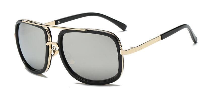 Gold Metal Frame Woman and Man Unisex Sunglasses